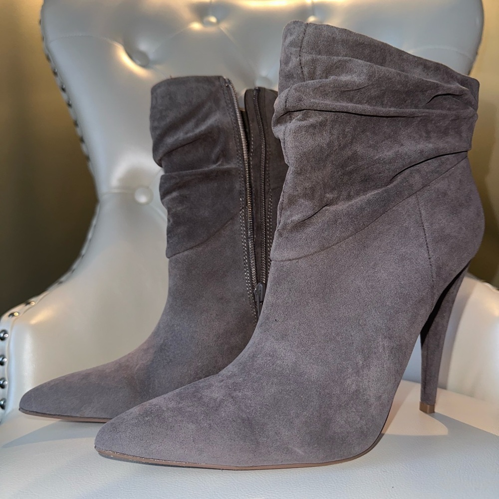 JustFab Suede Ankle Booties